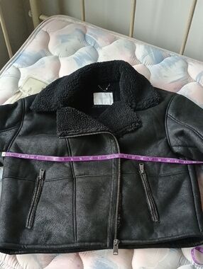 NWT Faux Suede Sherpa Moto Jacket